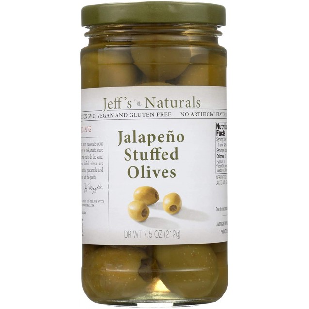 Jeff's Naturals Jalapeno Stfd Olives (6x7.5OZ )
